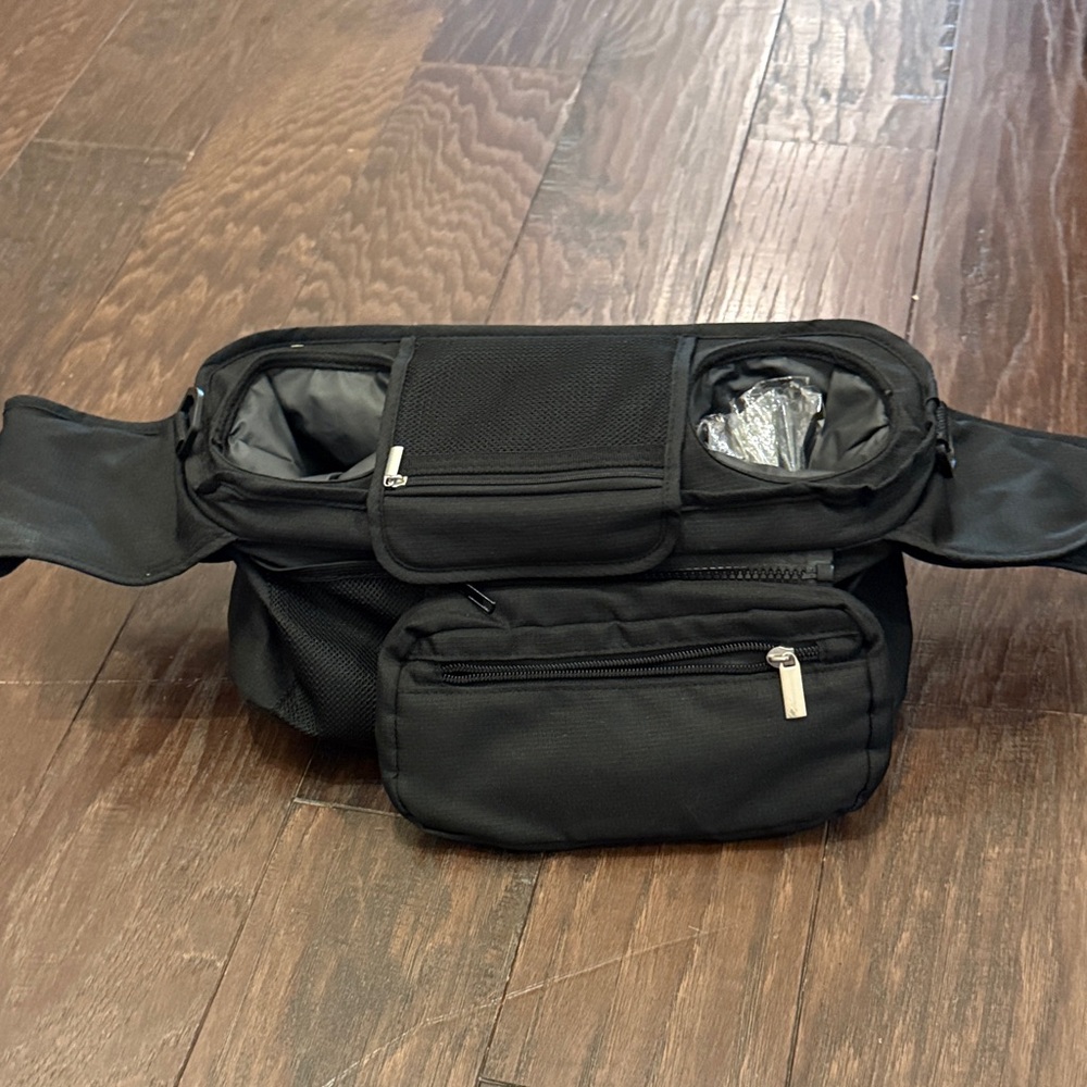 Black stroller cupholder/ storage